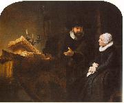 The Mennonite Minister Cornelis Claesz. Anslo in Conversation with his Wife, Aaltje D Rembrandt